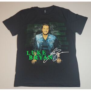Luke‎ Bryan Concert T-Shirt Mens Medium. Kick The Dust Up Tour Tee Black